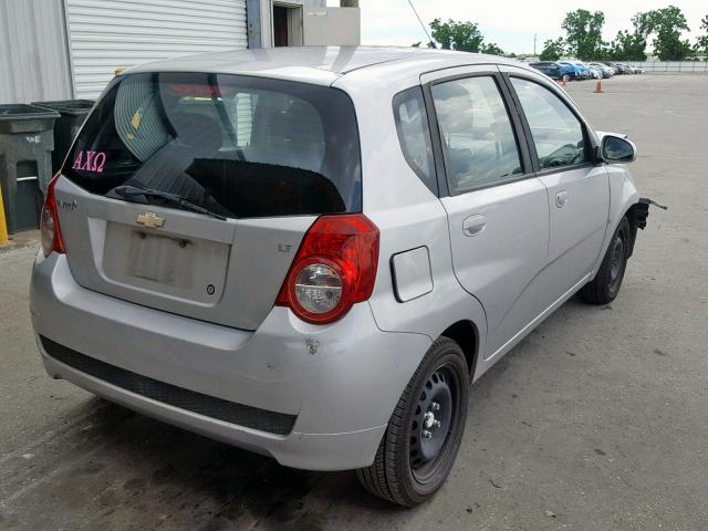 KL1TG66EX9B389379 - 2009 CHEVROLET AVEO LT SILVER photo 4