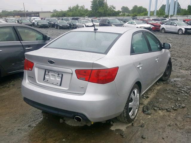 KNAFW4A35A5040911 - 2010 KIA FORTE SX SILVER photo 4