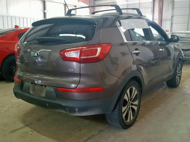 KNDPC3A26D7385519 - 2013 KIA SPORTAGE E BROWN photo 4