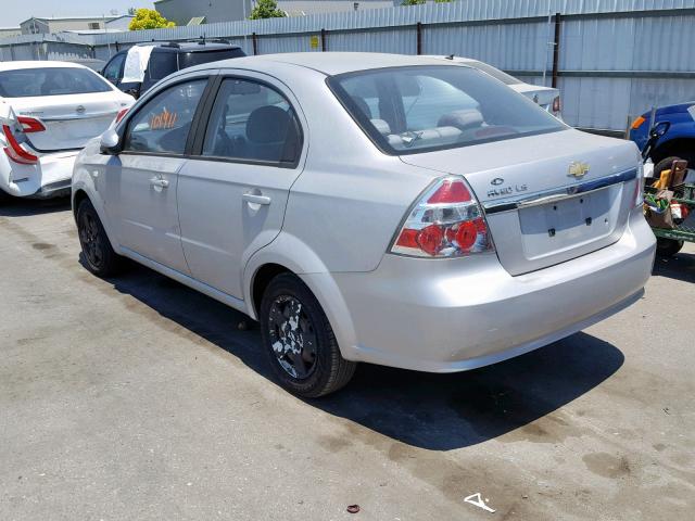 KL1TD56688B181012 - 2008 CHEVROLET AVEO BASE Gümüş foto 3