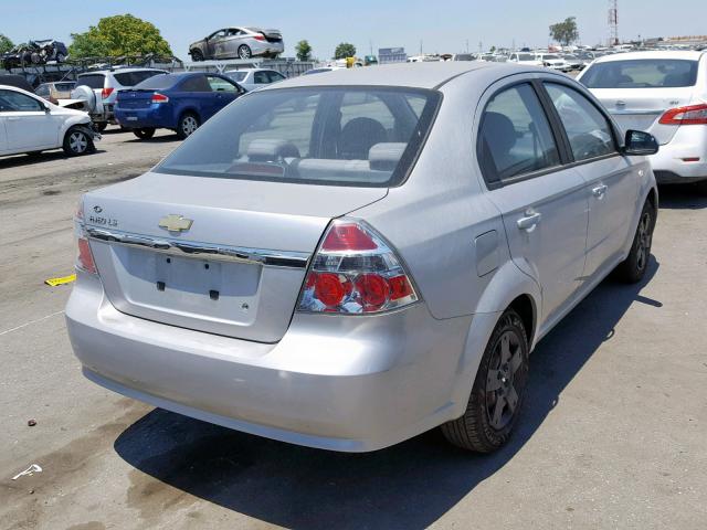 KL1TD56688B181012 - 2008 CHEVROLET AVEO BASE Gümüş foto 4