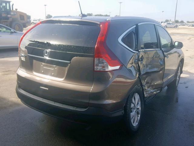 2HKRM3H79EH533344 - 2014 HONDA CR-V EXL BROWN photo 4