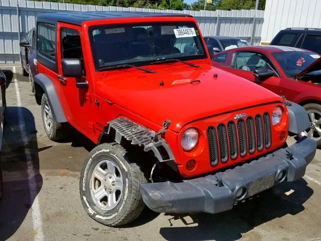 1C4AJWAG7DL655325 - 2013 JEEP WRANGLER S RED photo 1