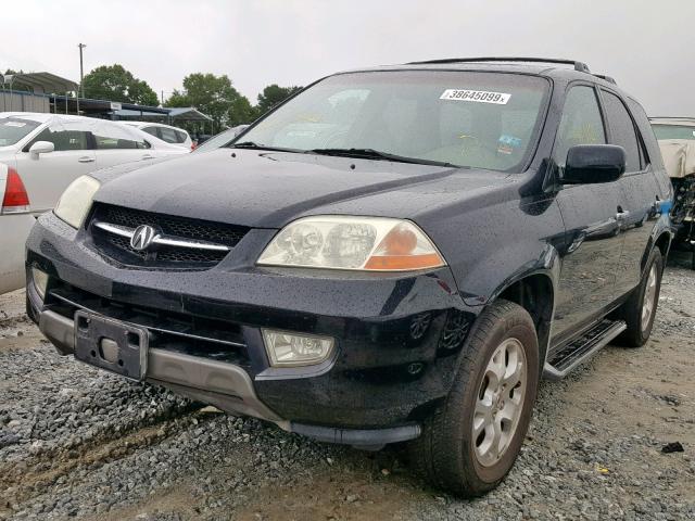 2HNYD18642H543821 - 2002 ACURA MDX TOURIN BLACK photo 2