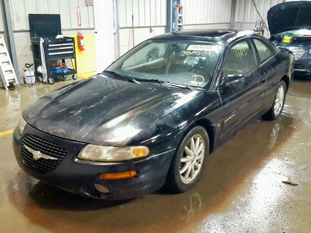 4C3AU52N9YE088594 - 2000 CHRYSLER SEBRING LX BLACK photo 2