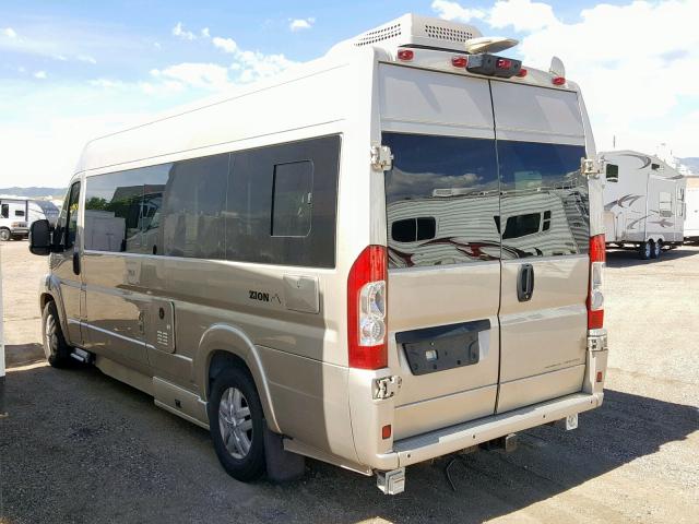 3C6URVJG5HE533715 - 2017 RAM PROMASTER 金色 照片 3