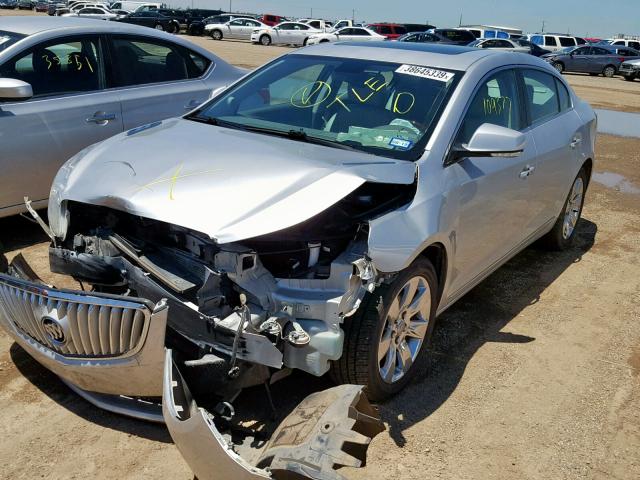 1G4GC5EG4AF275812 - 2010 BUICK LACROSSE C SILVER photo 2