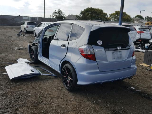 JHMGE88489S034211 - 2009 HONDA FIT SPORT BLUE photo 3