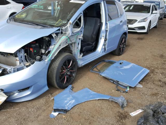 JHMGE88489S034211 - 2009 HONDA FIT SPORT BLUE photo 9