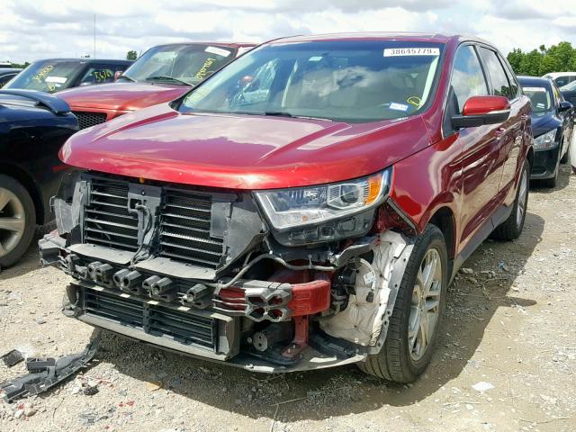 2FMPK3K99HBB76444 - 2017 FORD EDGE TITAN RED photo 2