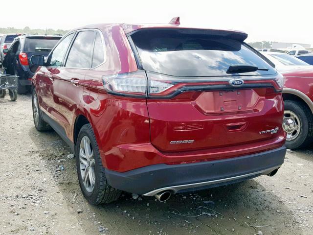 2FMPK3K99HBB76444 - 2017 FORD EDGE TITAN RED photo 3