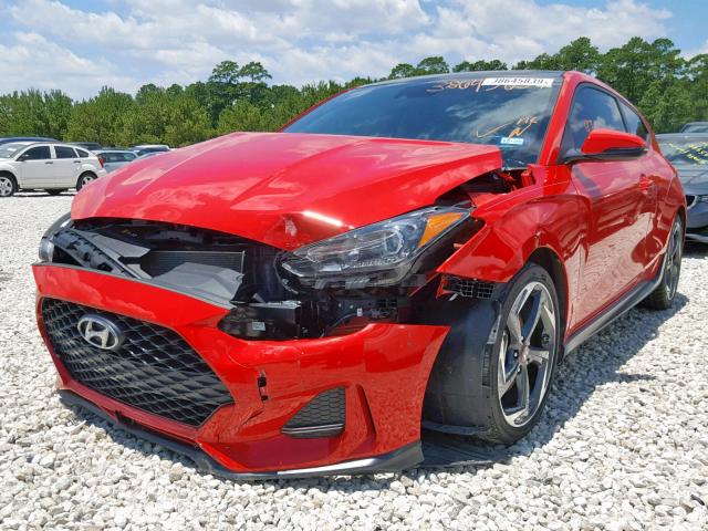 KMHTH6AB4KU002835 - 2019 HYUNDAI VELOSTER T RED photo 2