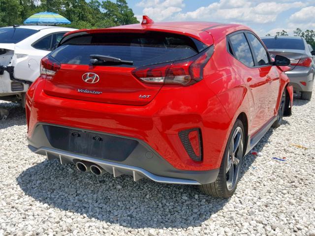 KMHTH6AB4KU002835 - 2019 HYUNDAI VELOSTER T RED photo 4