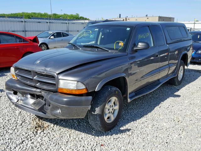 1B7GG32N42S633242 - 2002 DODGE DAKOTA SPO GRAY photo 2