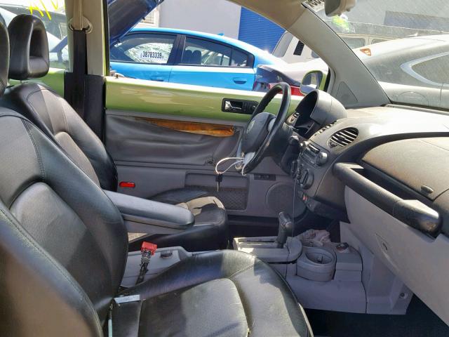 3VWCK21C02M435044 - 2002 VOLKSWAGEN NEW BEETLE მწვანე ფოტო 5