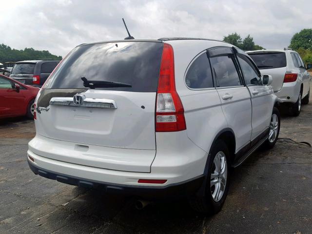 5J6RE3H76BL008269 - 2011 HONDA CR-V EXL WHITE photo 4