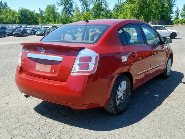 3N1AB6AP0BL730612 - 2011 NISSAN SENTRA 2.0 RED photo 4