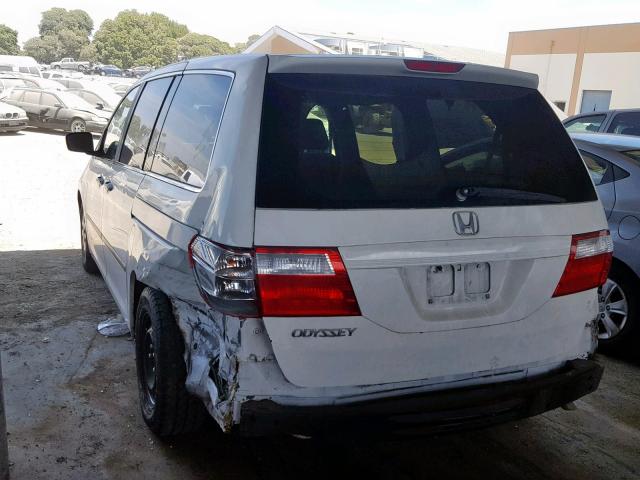 5FNRL382X7B034058 - 2007 HONDA ODYSSEY LX WHITE photo 3