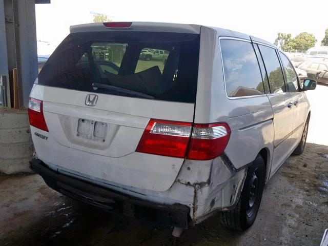 5FNRL382X7B034058 - 2007 HONDA ODYSSEY LX WHITE photo 4