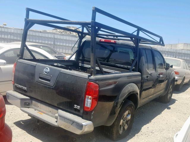 1N6AD0ERXAC411466 - 2010 NISSAN FRONTIER C BLACK photo 4