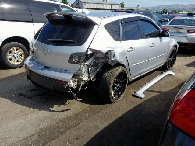 JM1BK34M871756360 - 2007 MAZDA SPEED 3 GRAY photo 4