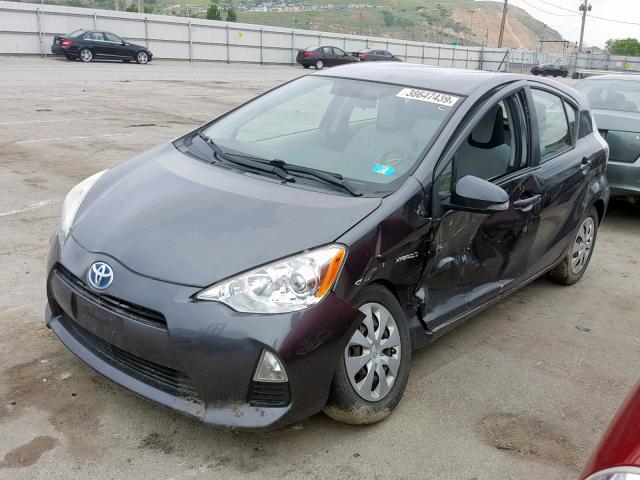 JTDKDTB31C1010153 - 2012 TOYOTA PRIUS C GRAY photo 2