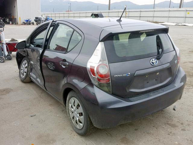 JTDKDTB31C1010153 - 2012 TOYOTA PRIUS C GRAY photo 3