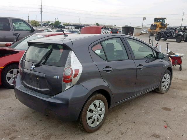 JTDKDTB31C1010153 - 2012 TOYOTA PRIUS C GRAY photo 4