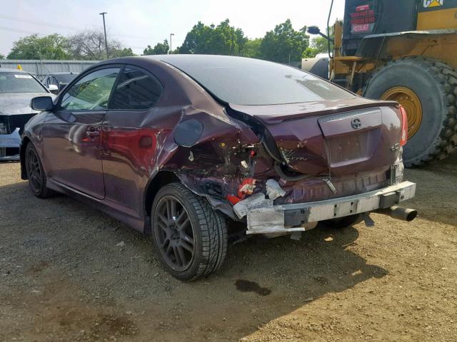 JTKDE177570146361 - 2007 TOYOTA SCION MAROON photo 3