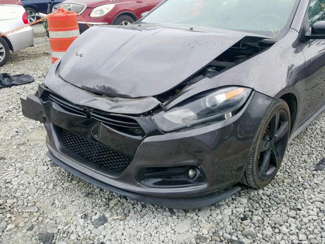 1C3CDFBBXFD421636 - 2015 DODGE DART SXT GRAY photo 9