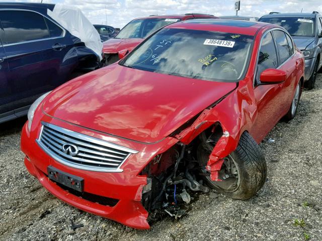 JN1CV6AR1DM354707 - 2013 INFINITI G37 RED photo 2