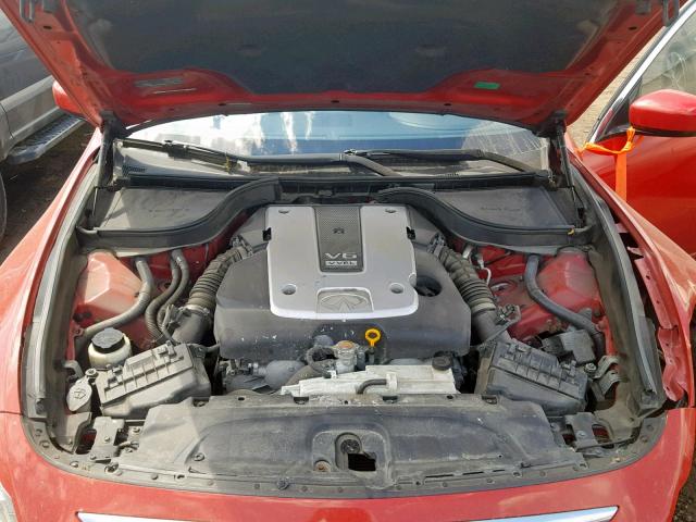 JN1CV6AR1DM354707 - 2013 INFINITI G37 RED photo 7