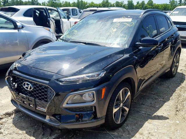 KM8K33A5XJU130918 - 2018 HYUNDAI KONA LIMIT BLACK photo 2