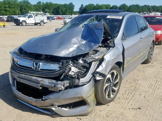 1HGCR2F89HA195373 - 2017 HONDA ACCORD EXL SILVER photo 2