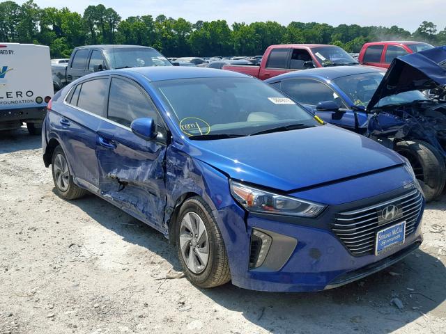 KMHC75LC8KU117103 - 2019 HYUNDAI IONIQ SEL BLUE photo 1