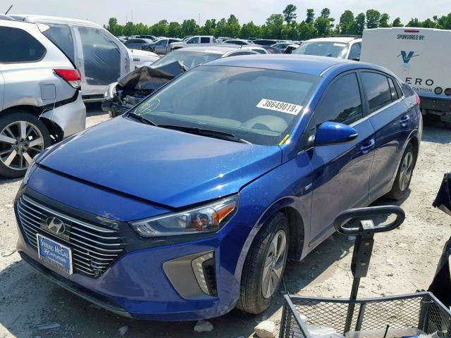 KMHC75LC8KU117103 - 2019 HYUNDAI IONIQ SEL BLUE photo 2