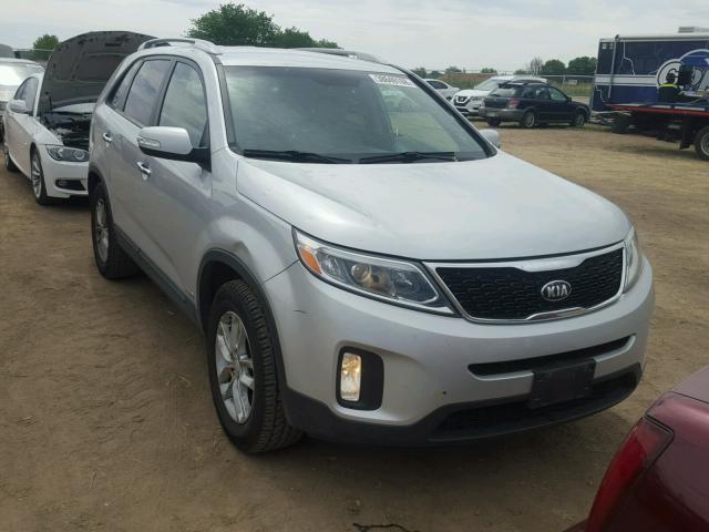 5XYKTCA62EG476126 - 2014 KIA SORENTO LX SILVER photo 1