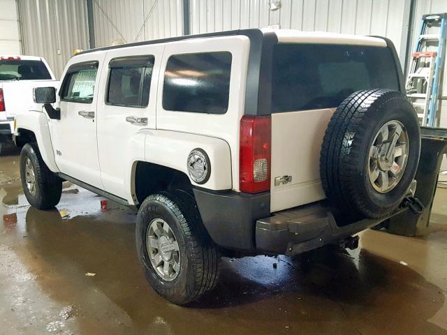 5GTDN13E678171680 - 2007 HUMMER H3 WHITE photo 3