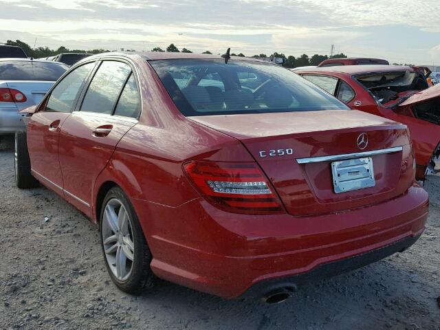 WDDGF4HB7ER314148 - 2014 MERCEDES-BENZ C 250 RED photo 3