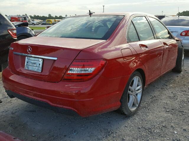 WDDGF4HB7ER314148 - 2014 MERCEDES-BENZ C 250 RED photo 4