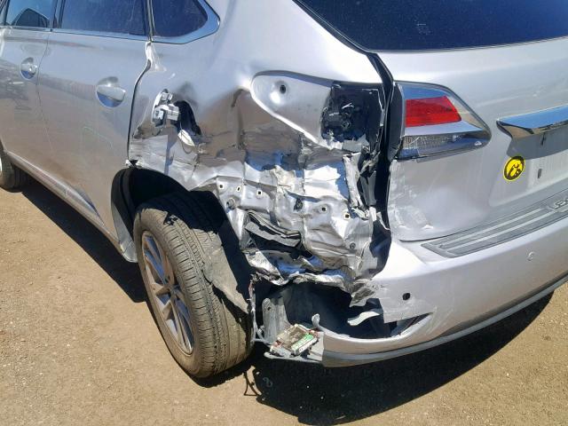 JTJZK1BAXF2421599 - 2015 LEXUS RX350 SILVER photo 9