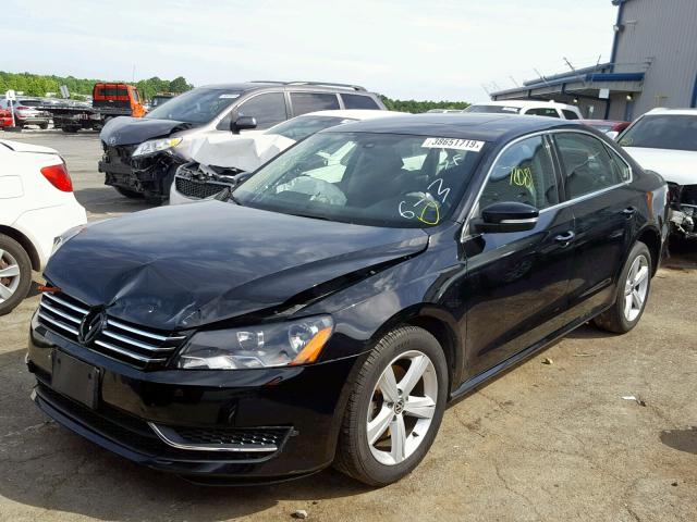 1VWBH7A35DC005554 - 2013 VOLKSWAGEN PASSAT SE BLACK photo 2