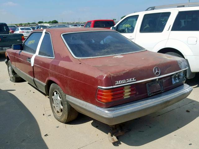 WDBCA43A7DB005811 - 1983 MERCEDES-BENZ 380 SEC RED photo 3