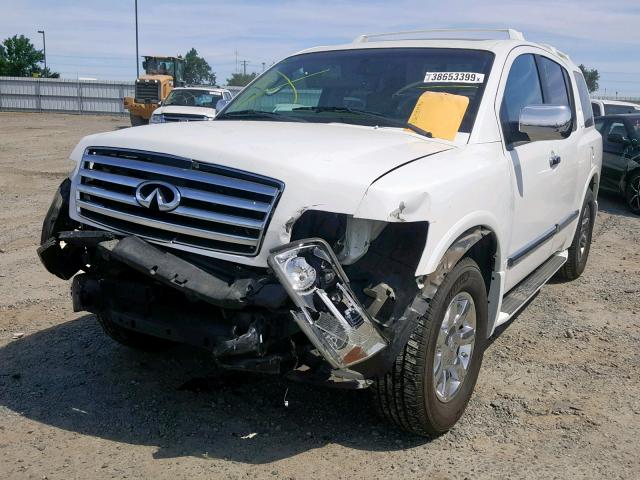 5N3AA08A54N812579 - 2004 INFINITI QX56 WHITE photo 2