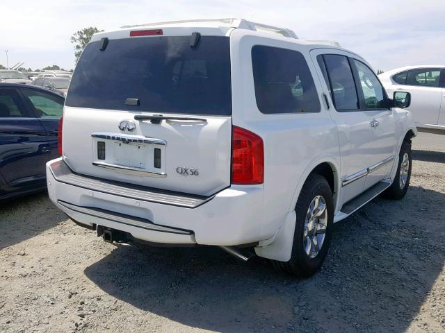 5N3AA08A54N812579 - 2004 INFINITI QX56 WHITE photo 4