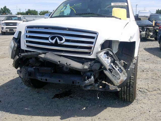 5N3AA08A54N812579 - 2004 INFINITI QX56 WHITE photo 9