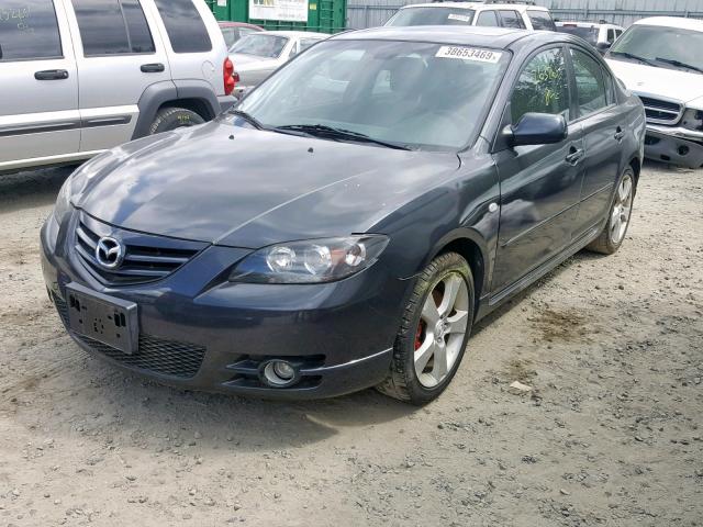 JM1BK123151310370 - 2005 MAZDA 3 S BLACK photo 2