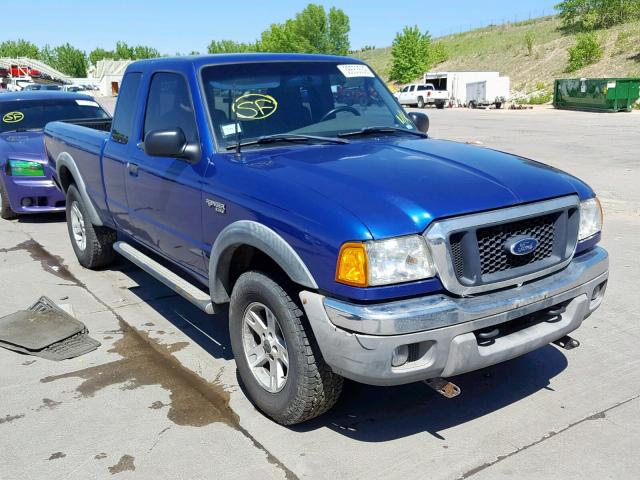 1FTZR45E44PB53938 - 2004 FORD RANGER SUP BLUE photo 1