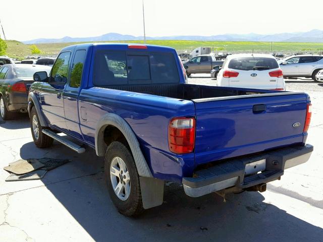 1FTZR45E44PB53938 - 2004 FORD RANGER SUP BLUE photo 3