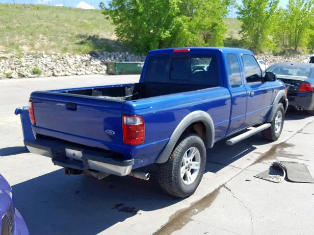 1FTZR45E44PB53938 - 2004 FORD RANGER SUP BLUE photo 4